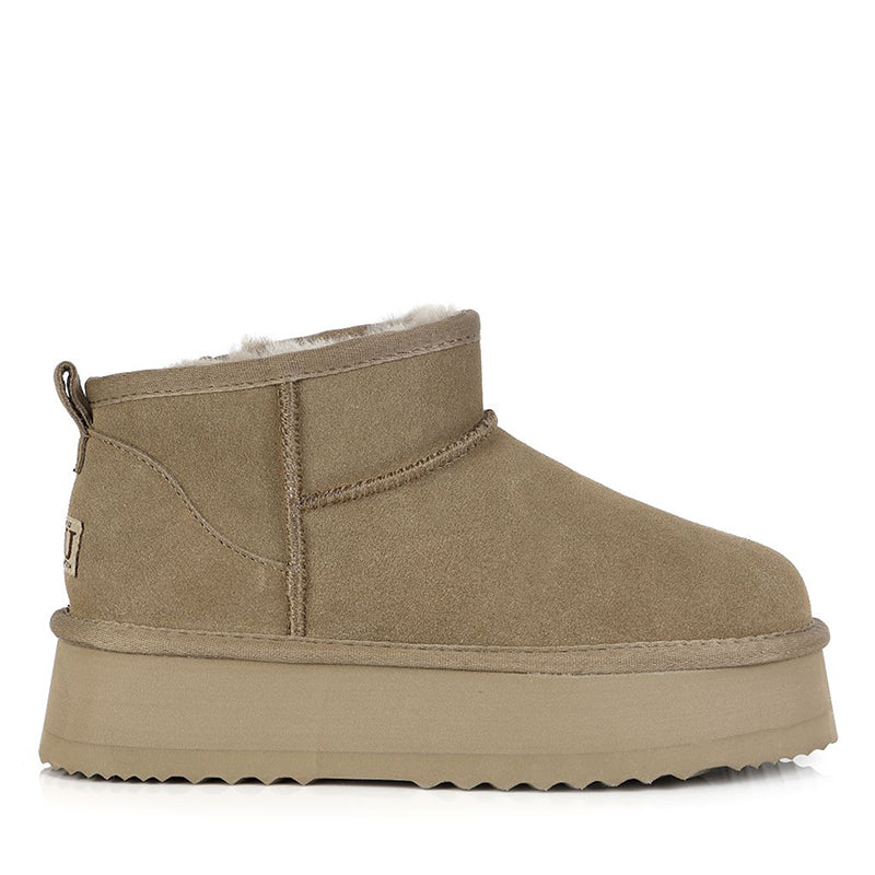 UGG Mini Slant Platform Boots, for women and men in Olive view 1