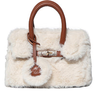 Ultimate Fluffy Bag Uggs women's plush fluffy sheepskin bag in Beige