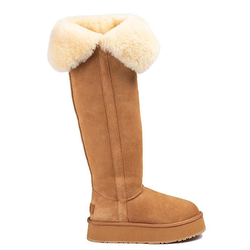UGG Tall Krisha Belt Platform Boots