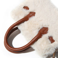Ultimate Fluffy Bag Uggs women's plush fluffy sheepskin bag in Beige view 3