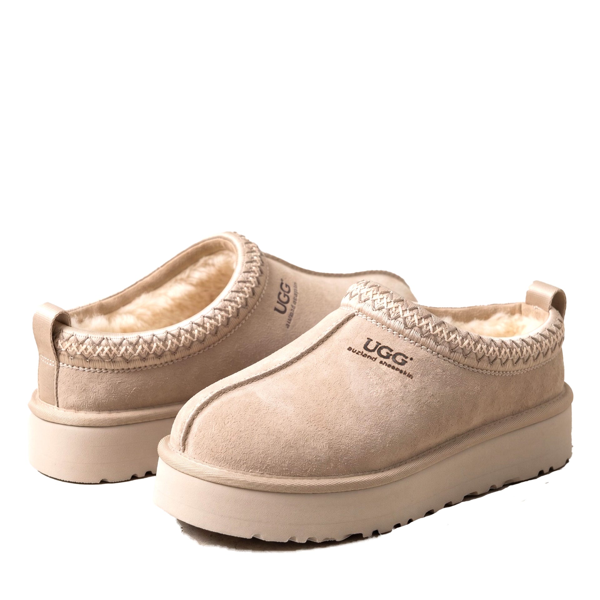 Premium Platform Tassie Ugg Slippers, for women in Sand view 11