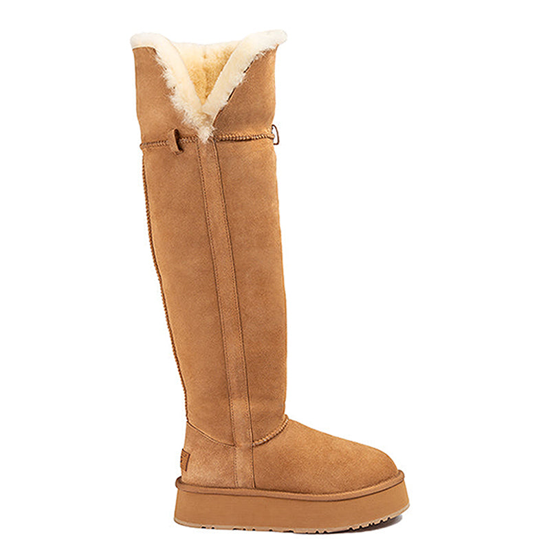 UGG Tall Krisha Belt Platform Boots