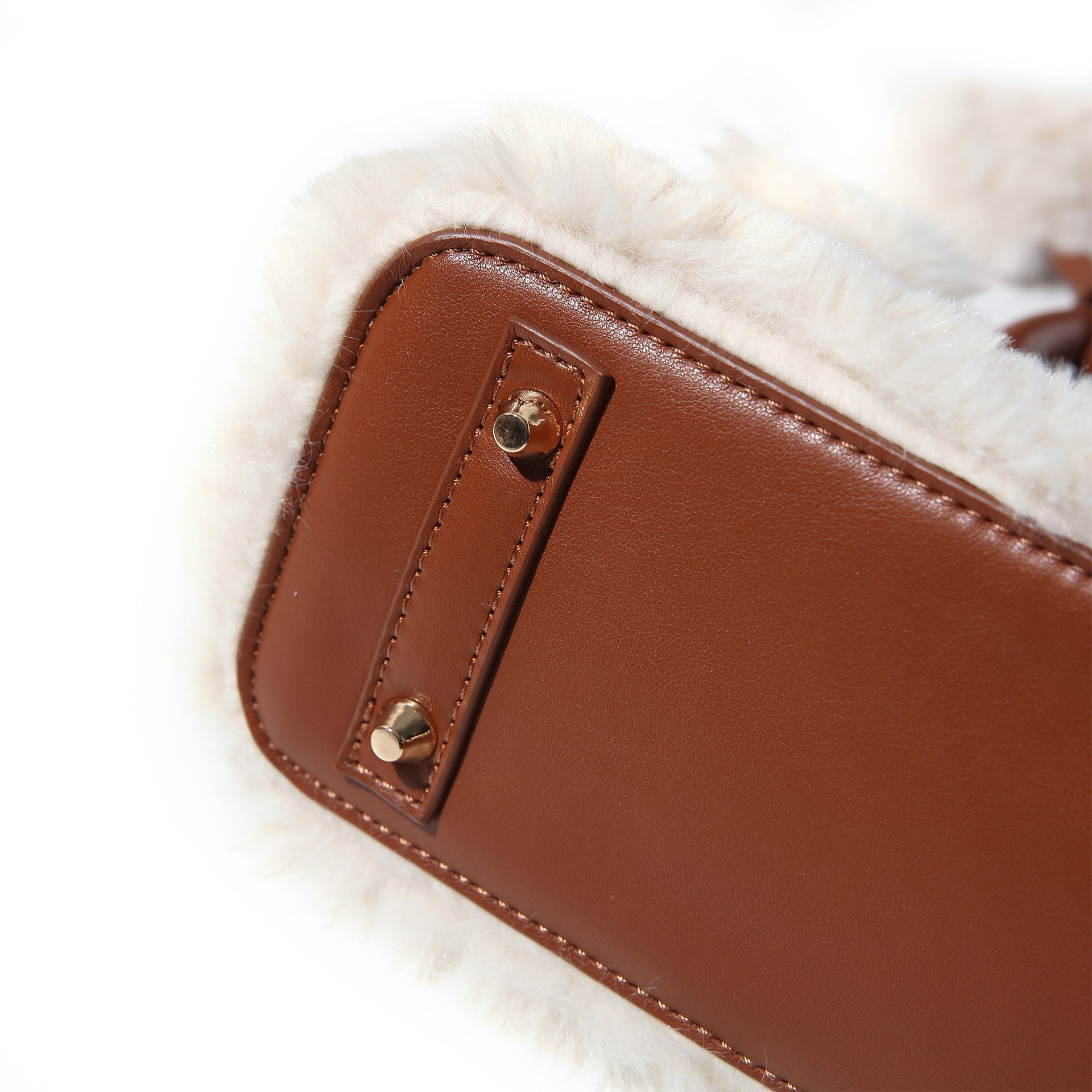 Ultimate Fluffy Bag Uggs women's plush fluffy sheepskin bag in Beige view 4