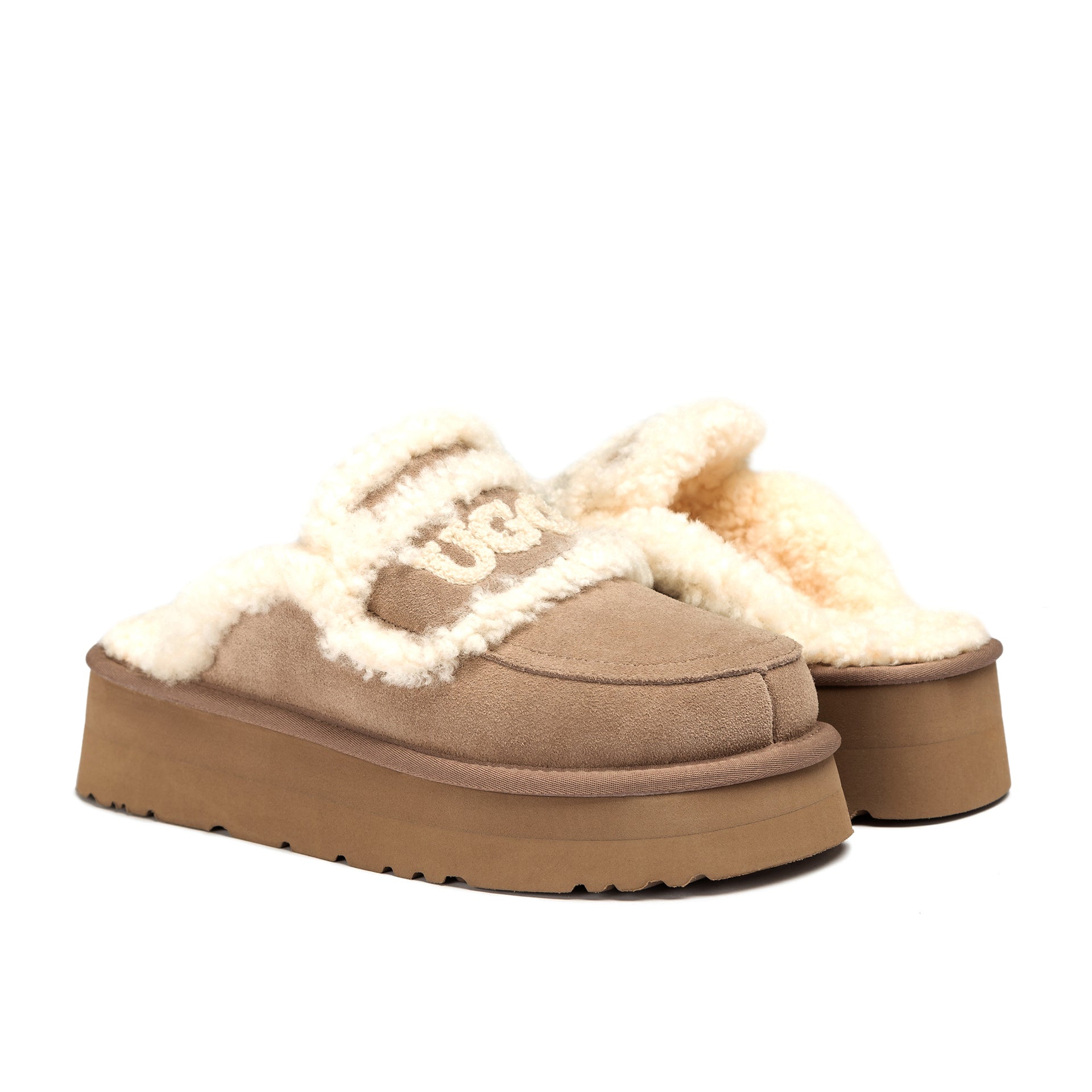 UGG Chloe Fluffy Platform Scuff, for women view 15