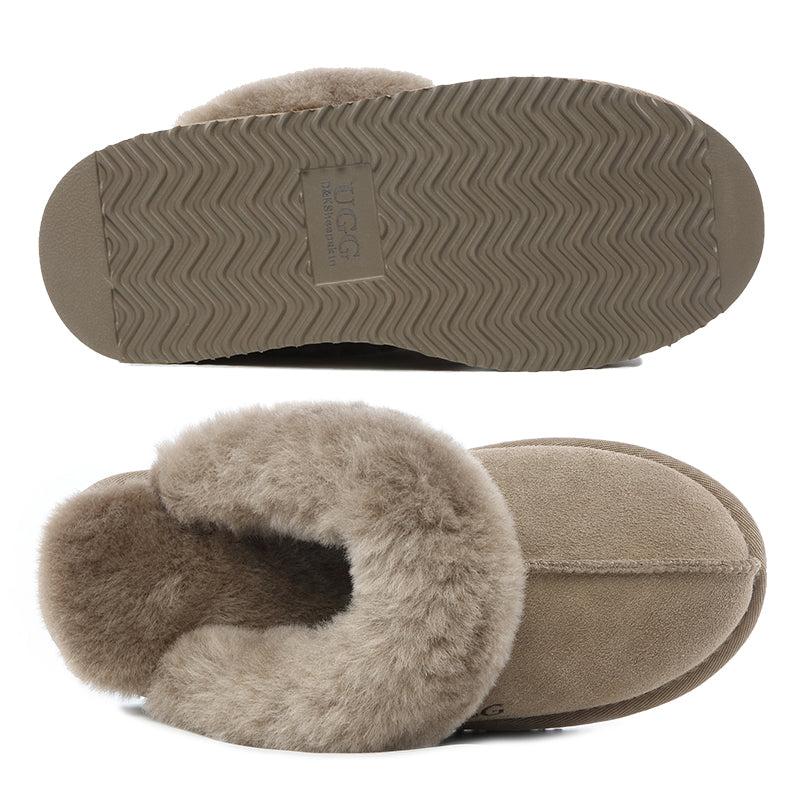Platinum Platform Scuff Uggs