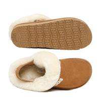 Fluffy Strap Slippers Logo Uggs, for women in Chestnut view 5