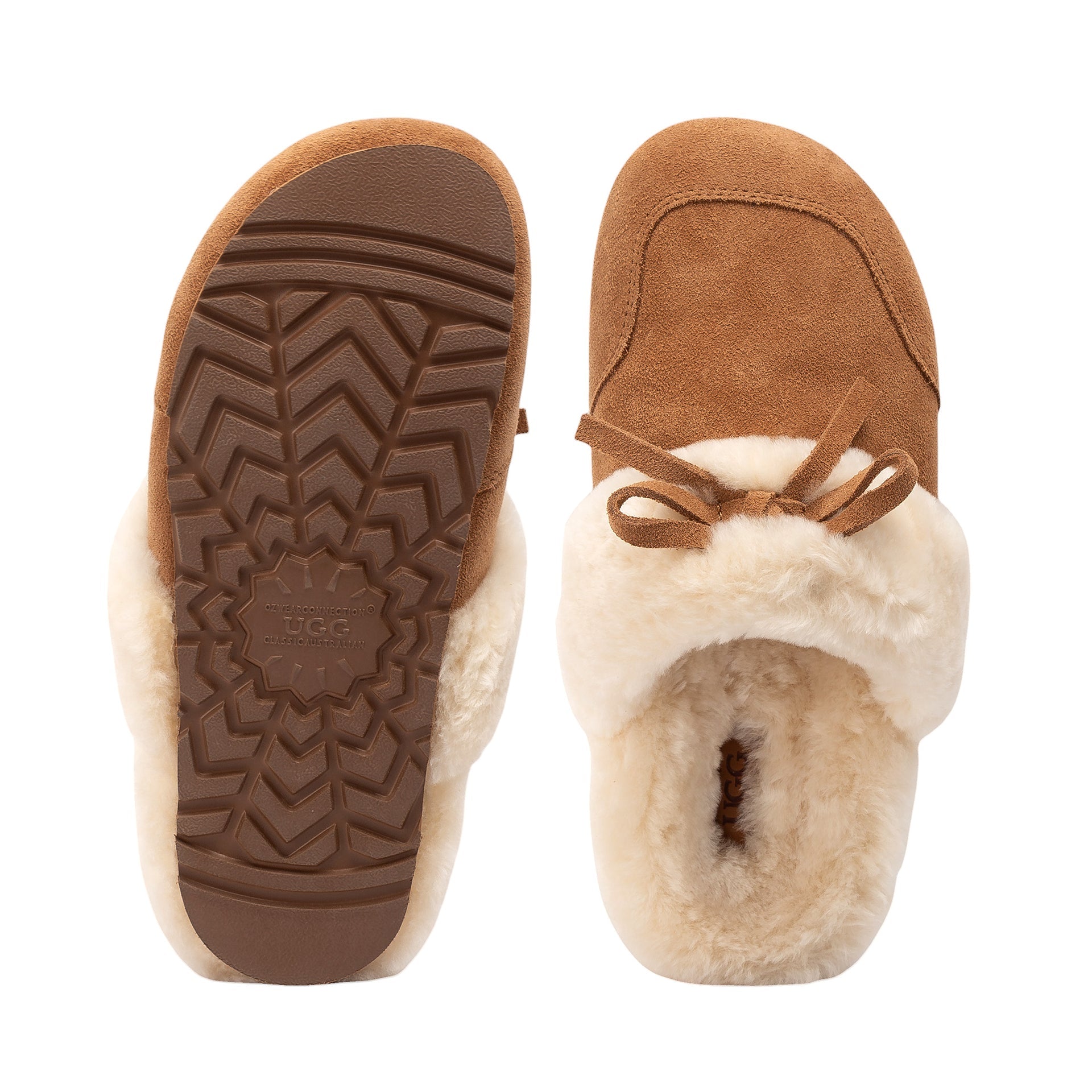 Liya Uggs womens soft slip on ugg slippers in chestnut view 5