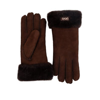 UGG Premium Single Cuff Gloves, for women in Chocolate view 8