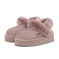 Fluffy Strappy Platform Scuff Uggs platform scuff ugg slippers view 16