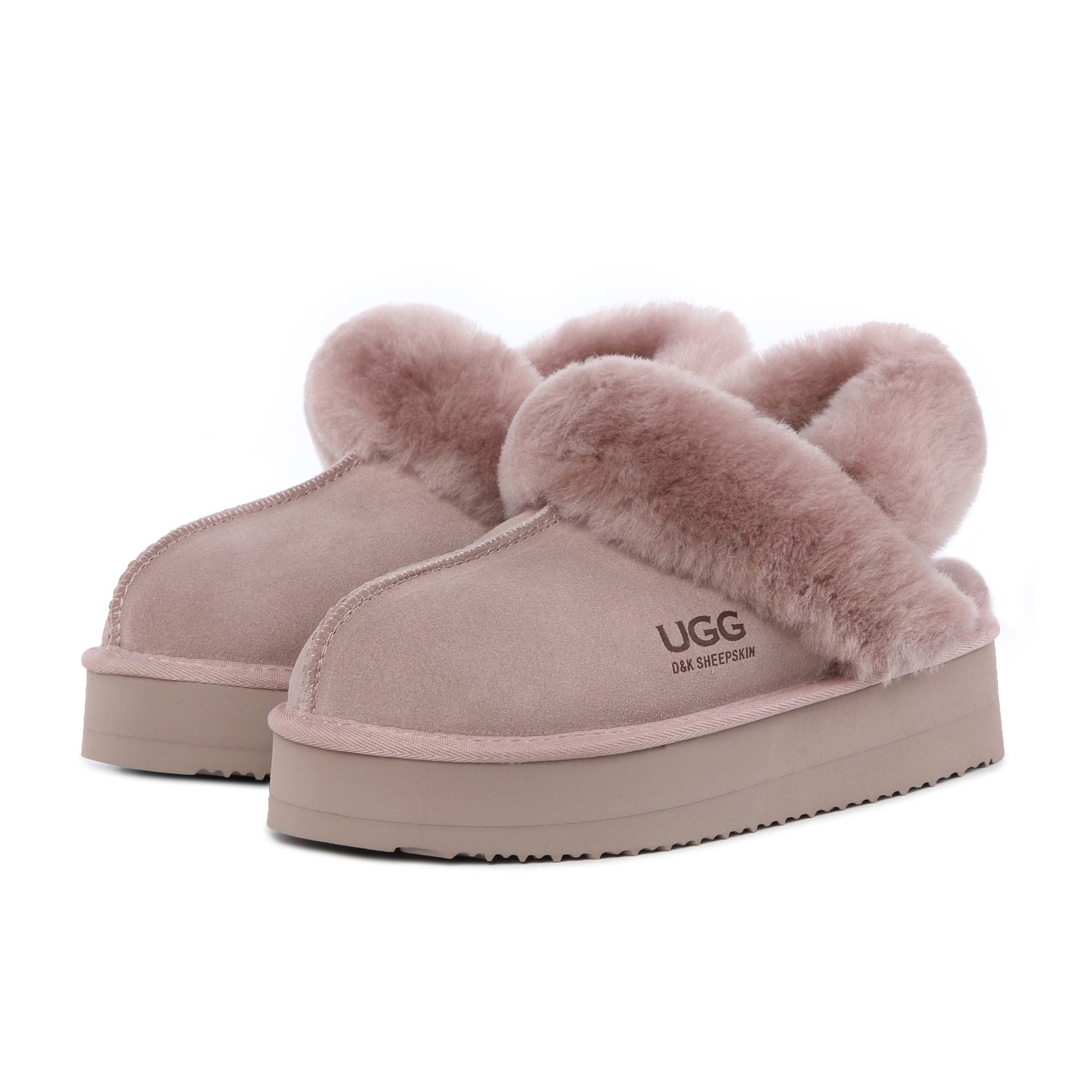 Fluffy Strappy Platform Scuff Uggs platform scuff ugg slippers view 16