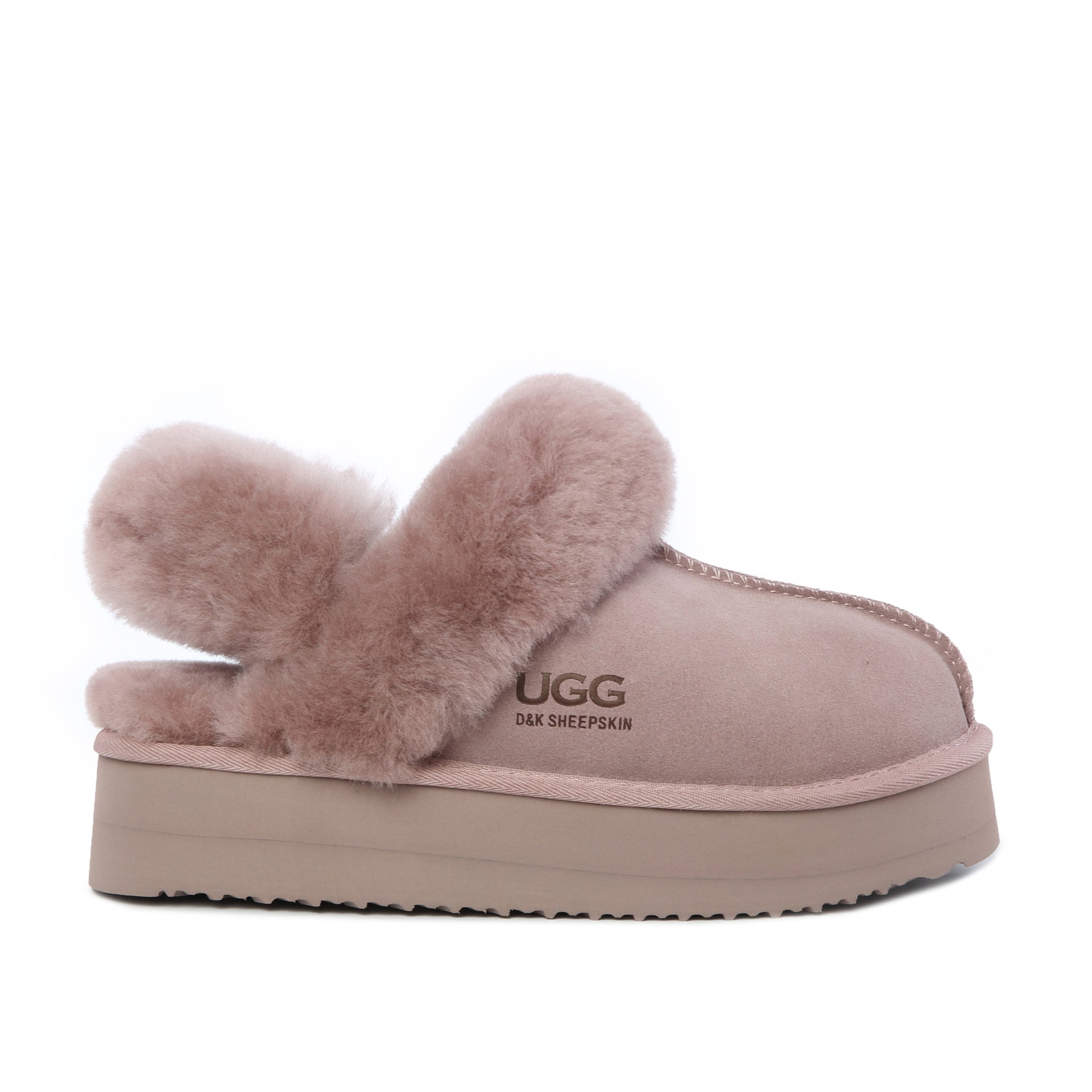 Fluffy Strappy Platform Scuff Uggs platform scuff ugg slippers view 19