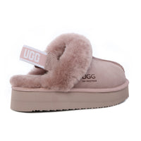 Fluffy Strappy Platform Scuff Uggs platform scuff ugg slippers view 15