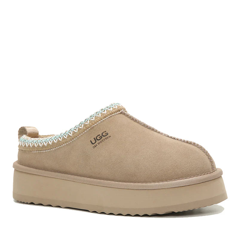 Platinum Tassie Platform Ugg Slippers