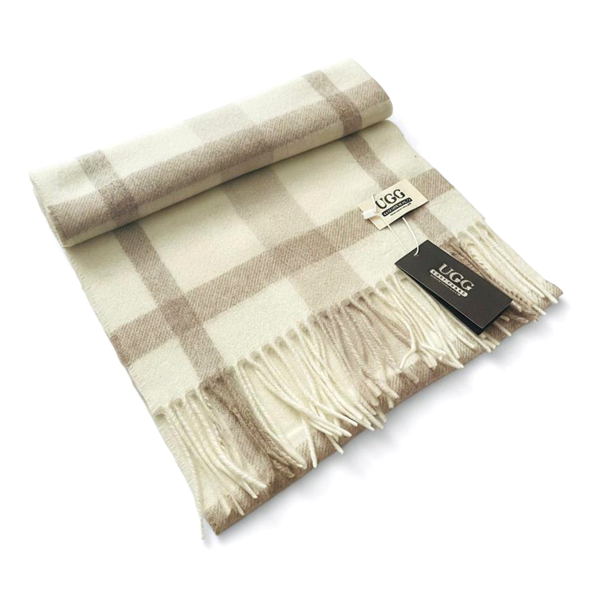 Wool Scarf Premium Uggs, for women and men in Natural Sand view 5