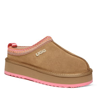 Tassie Logo Platform Uggs, women's slippers in Apricot view 8