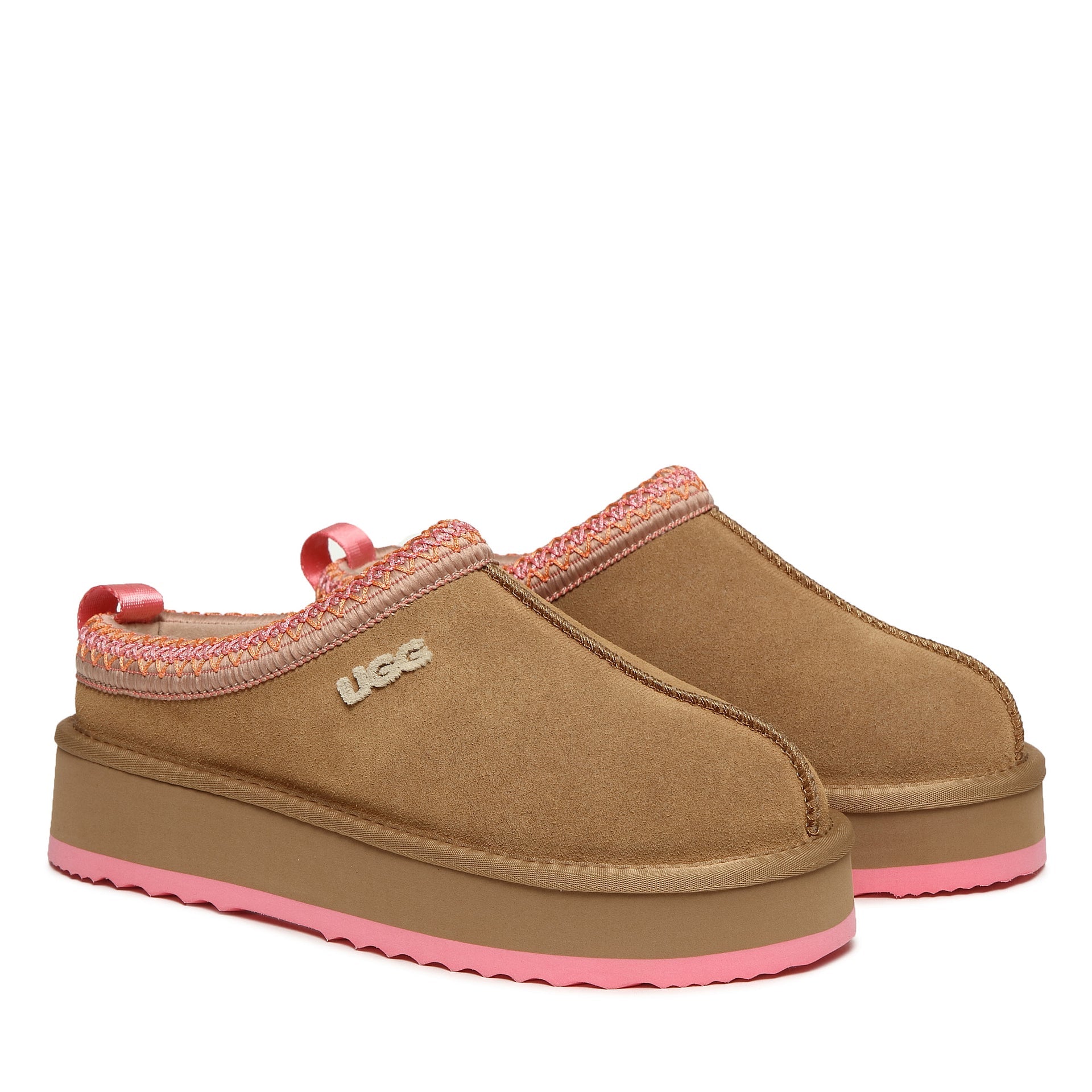 Tassie Logo Platform Uggs, women's slippers in Apricot view 9