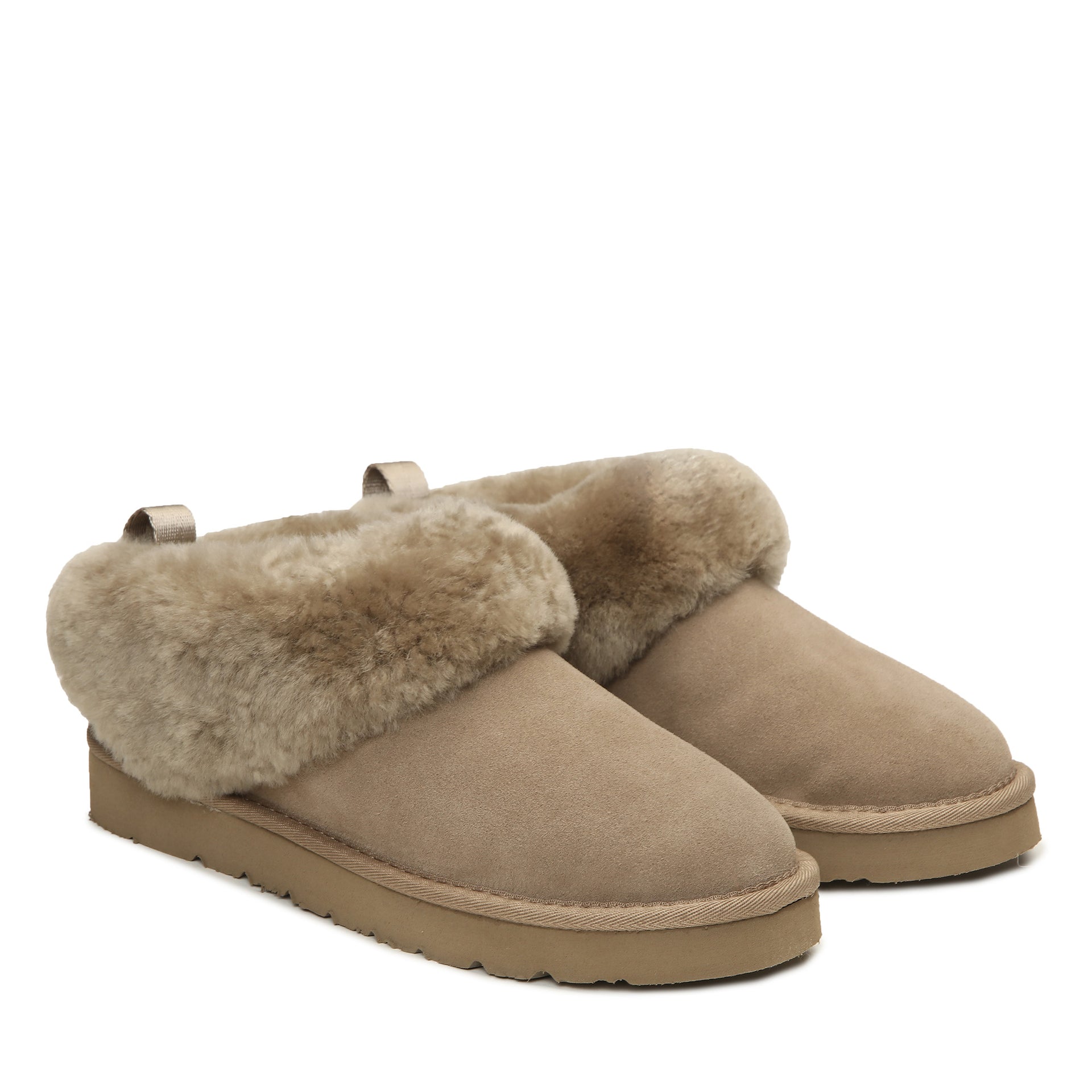 Fluffy Ugg Slippers, for women in Antelope Brown view 9