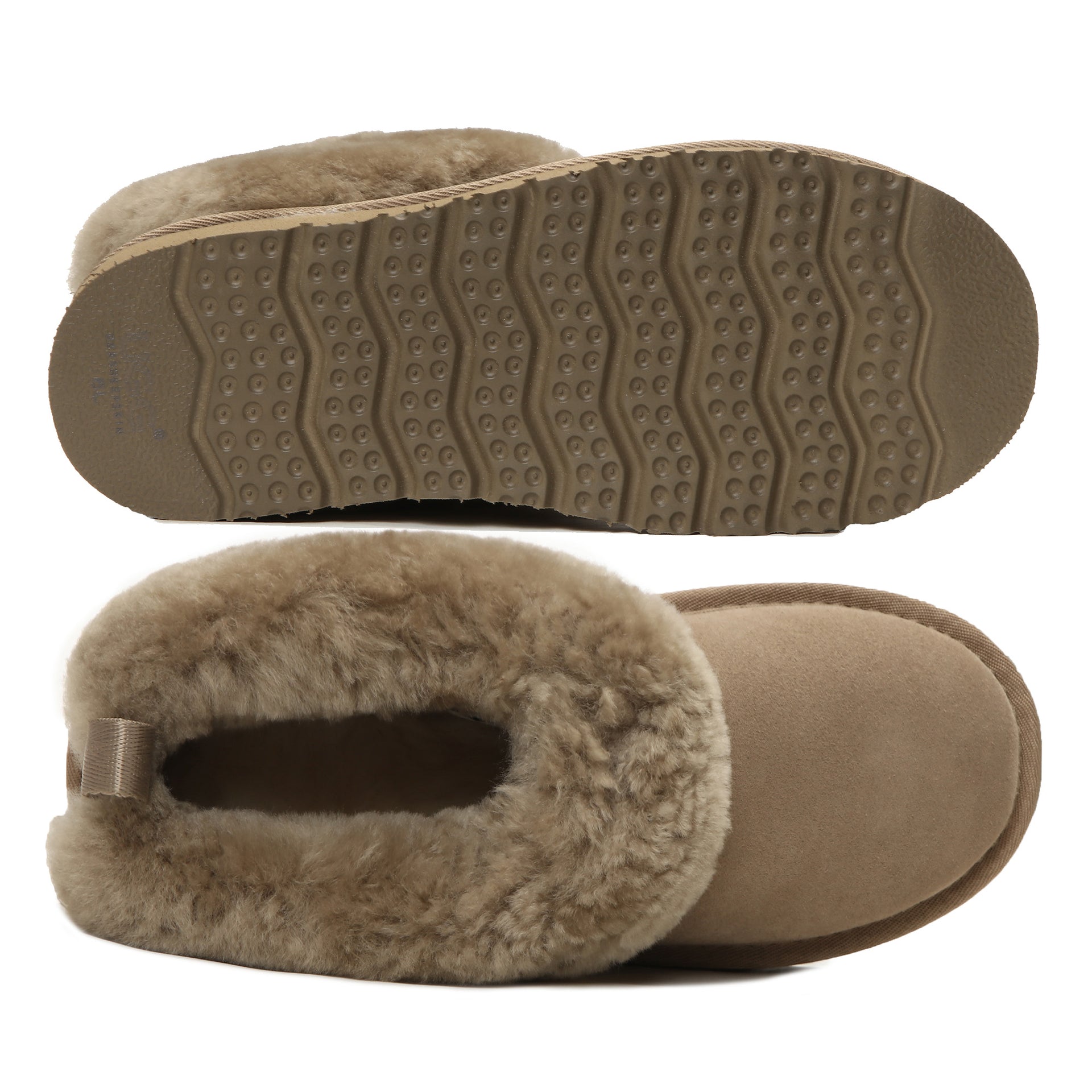 Fluffy Ugg Slippers, for women in Antelope Brown view 10