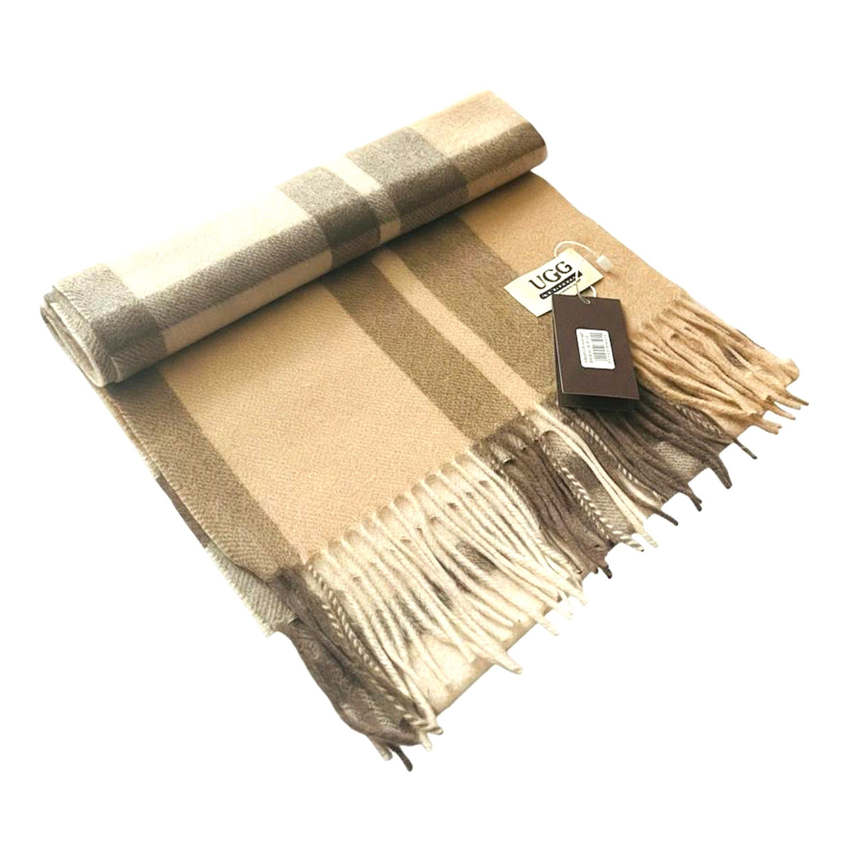Premium Wool Scarf Uggs, for women and men in Ash Grey view 1