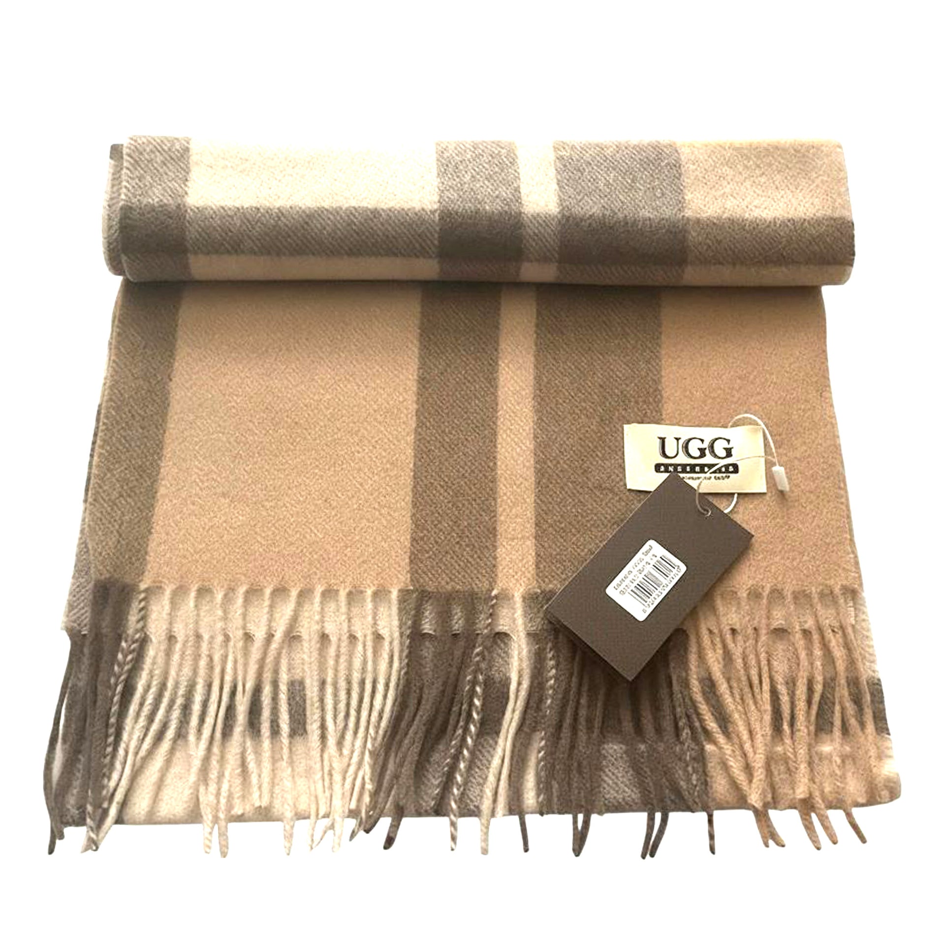 Premium Wool Scarf Uggs, for women and men in Ash Grey view 2