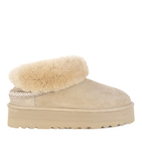 Foldable Platform Uggs, women's slippers in Mustard Seed view 8