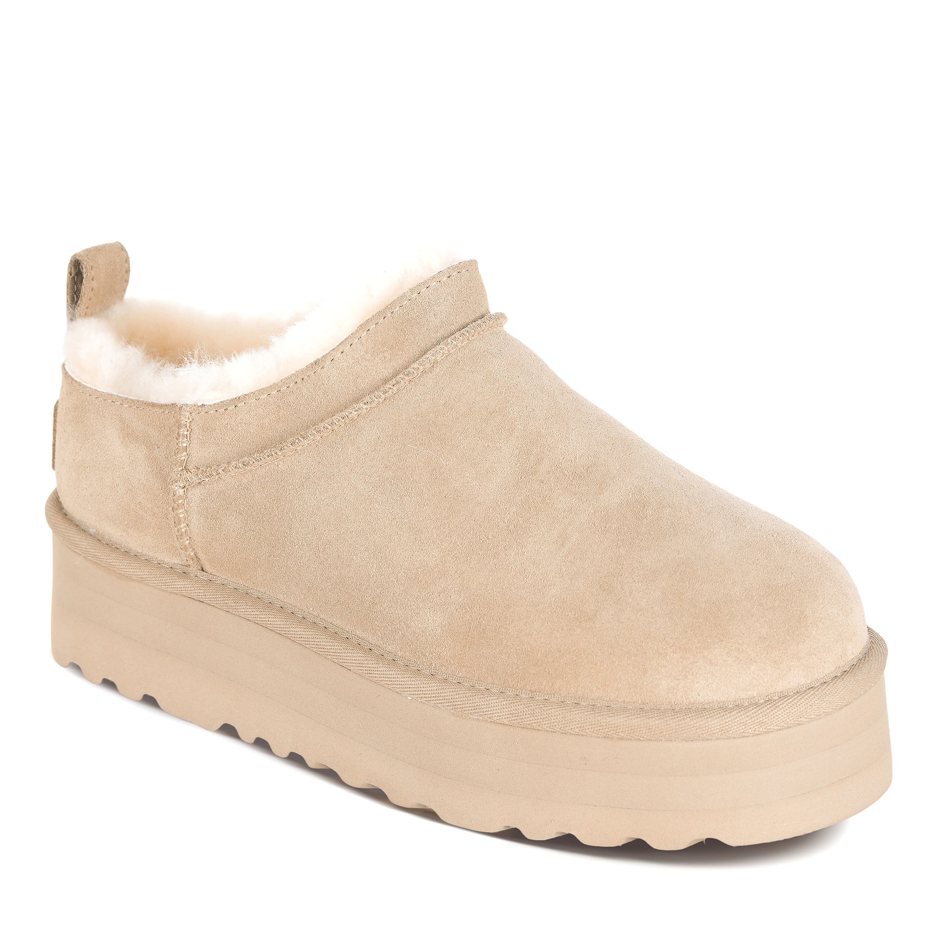 Mini Platform Uggs, women's slippers in Apricot view 17