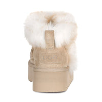 Mini Fluffy Platform Uggs, women's boots in Apricot view 4