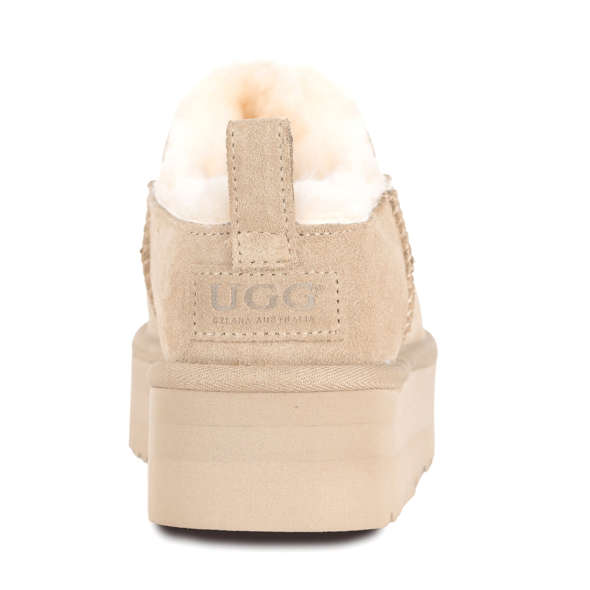 Mini Platform Uggs, women's slippers in Apricot view 20