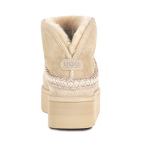 Foldable Platform Uggs, women's slippers in Mustard Seed view 12