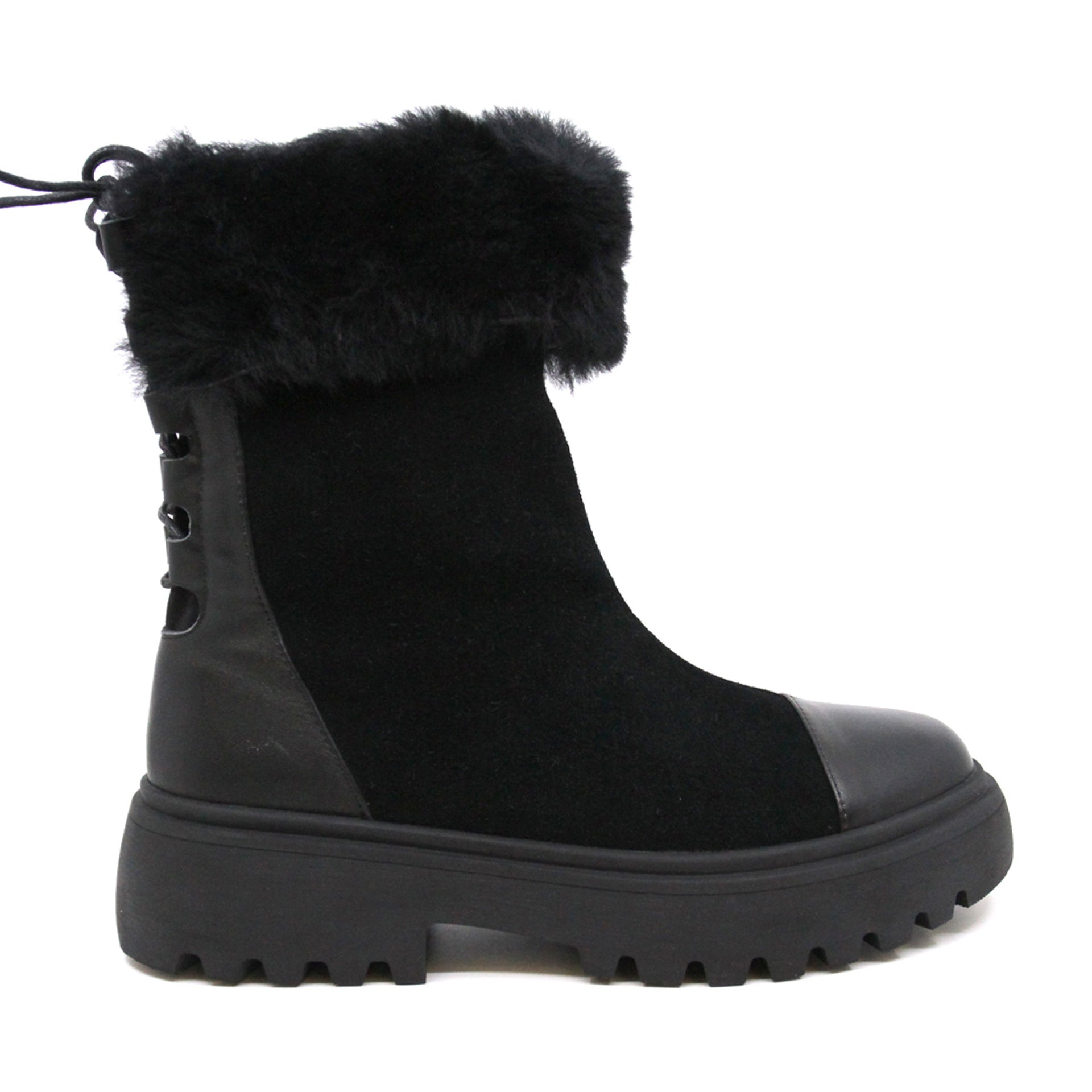 Short Furry Uggs short boots with a fluffy collar view 6