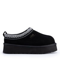 Premium Platform Tassie Ugg Slippers, for women in Black view 1