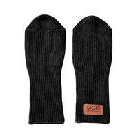 Fingerless Ugg Gloves, for women and men in Black view 4