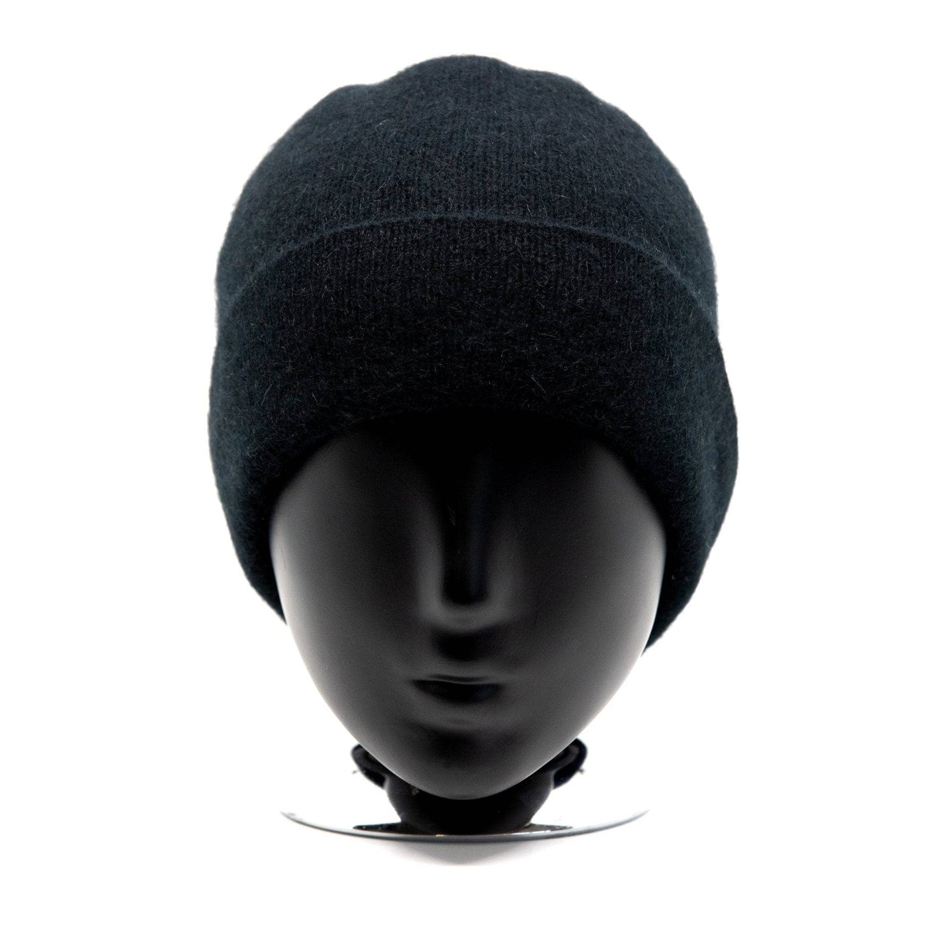 Premium Possum and Merino Wool-Plain Beanie, for women and men in Black view 7