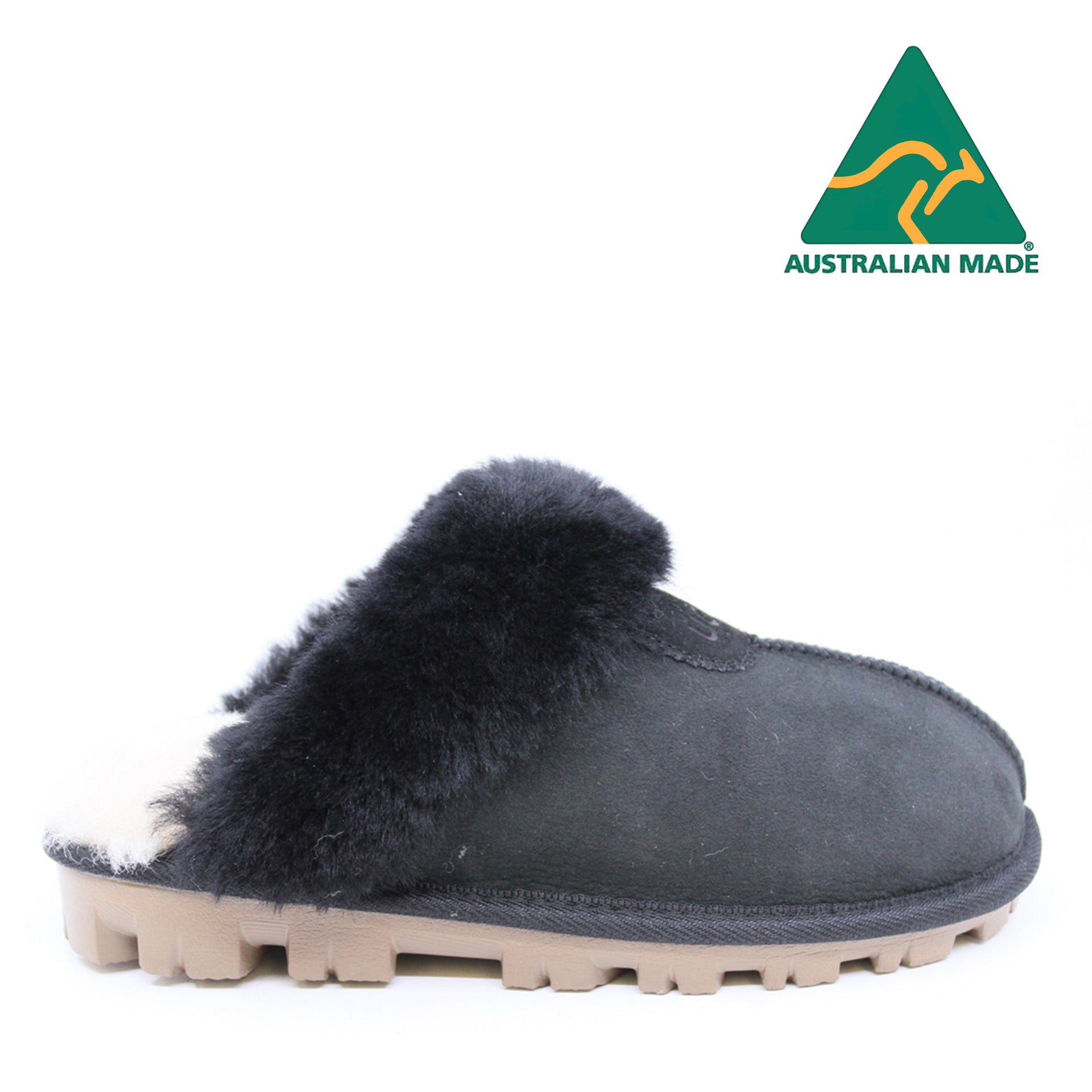 Australian Made - Carolina Ladies Scuff Uggs in Black view 4