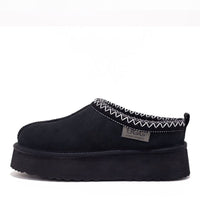 Premium Tassie Platform Ugg Slippers, for women in Black view 8