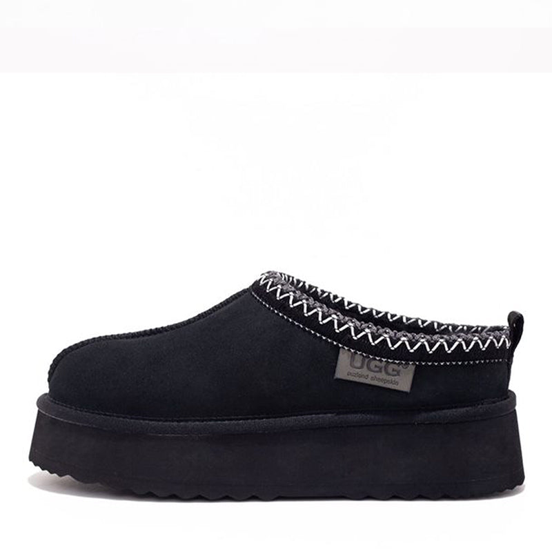 Premium Tassie Platform Ugg Slippers, for women in Black view 8
