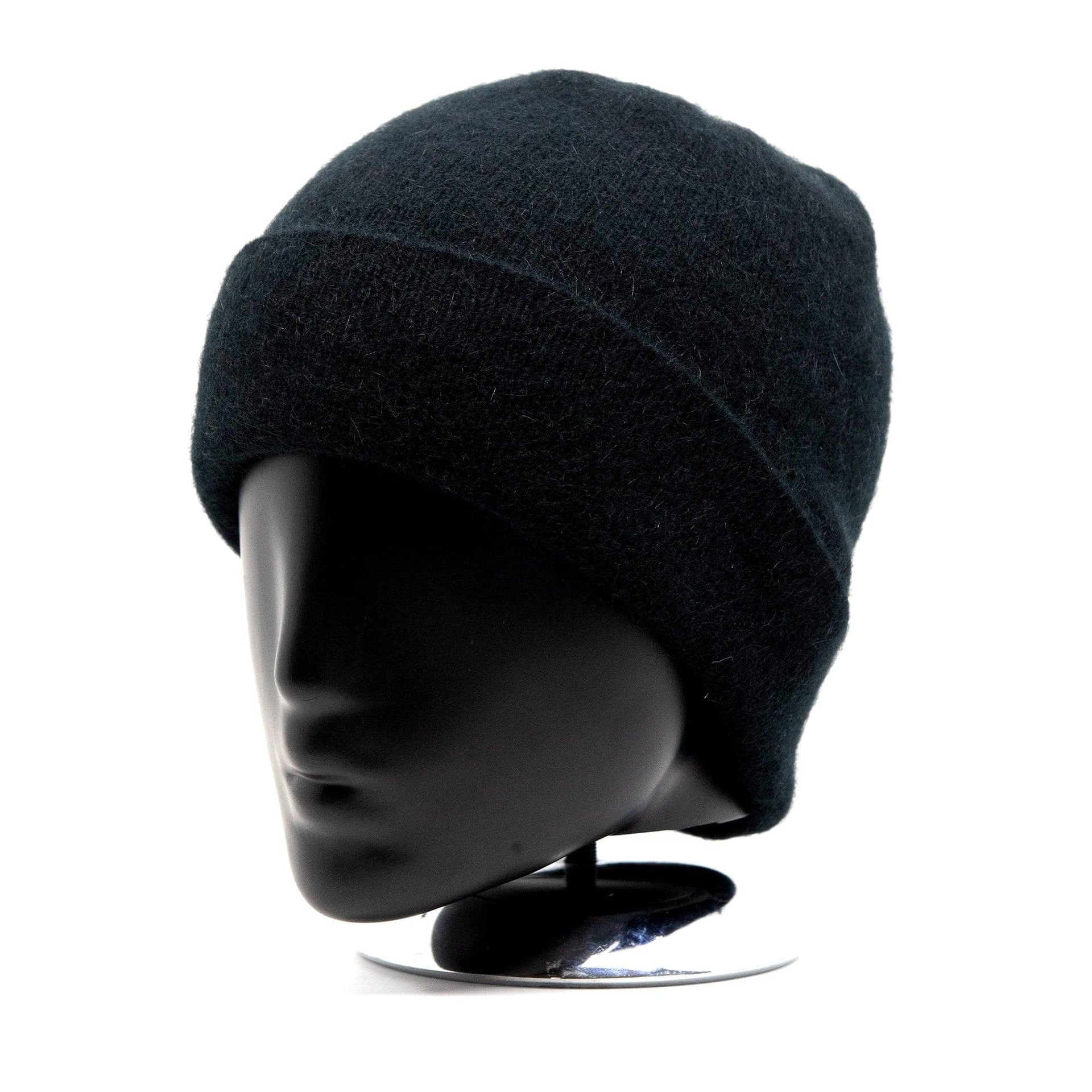 Premium Possum and Merino Wool-Plain Beanie, for women and men in Black view 8