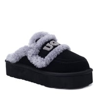 Logo Shearling Platform Uggs (DETACHABLE FEATURE)