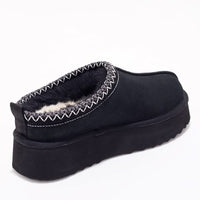 Premium Tassie Platform Ugg Slippers, for women in Black view 9