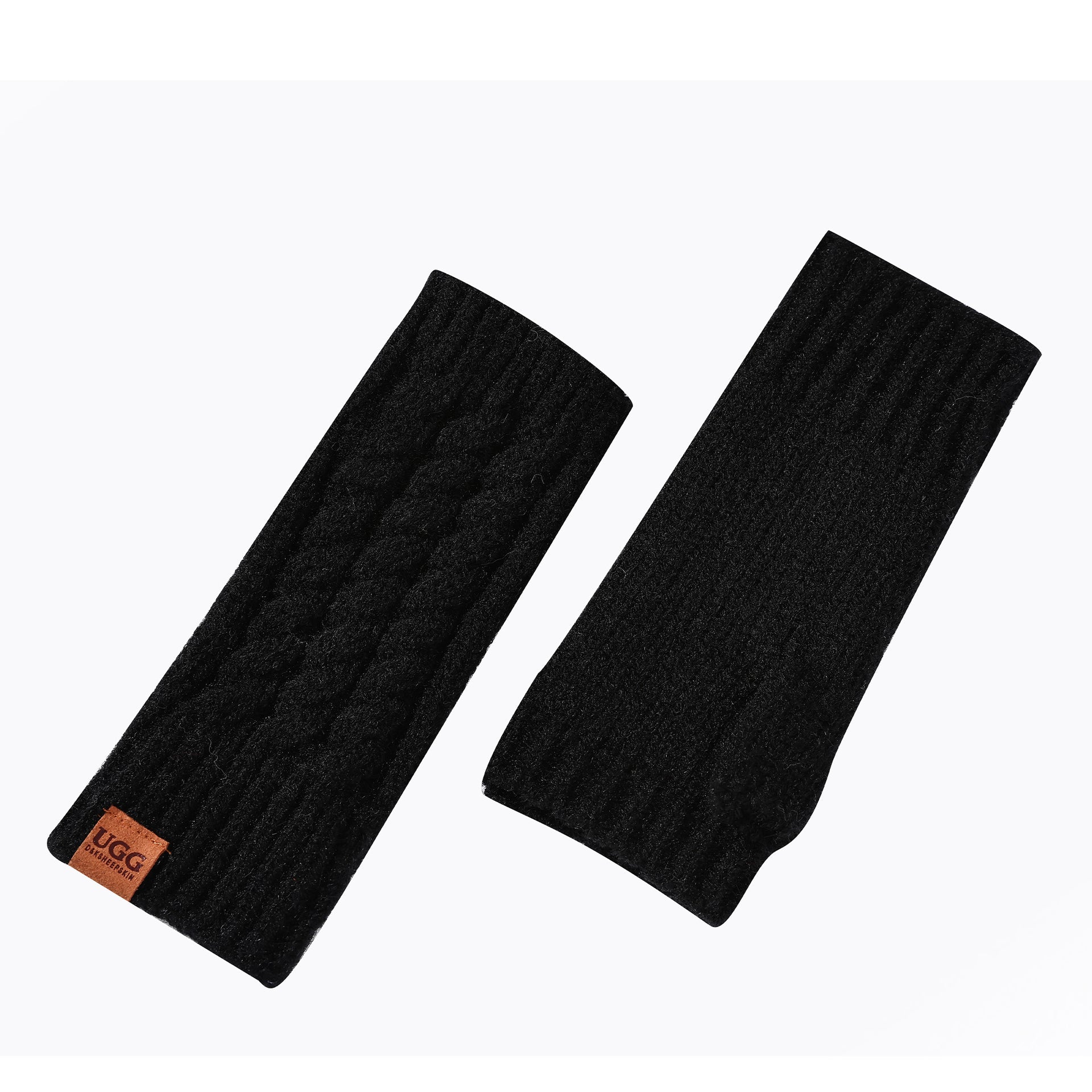 Fingerless Comfy Uggs, women's and men's gloves in Black view 6