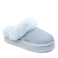 Premium Platform Ugg Slippers, for women in Blue view 2