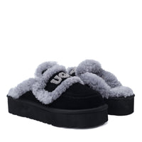 Logo Shearling Platform Uggs (DETACHABLE FEATURE)