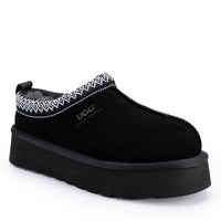 Premium Platform Tassie Ugg Slippers, for women in Black view 2
