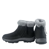 Evelyn Zip Fluffy Boots, for women in Black view 6