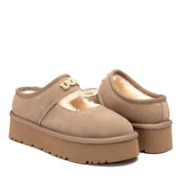 UGG Jaze Logo Platform Slippers, for women in Brown view 9
