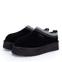 Premium Platform Tassie Ugg Slippers, for women in Black view 4