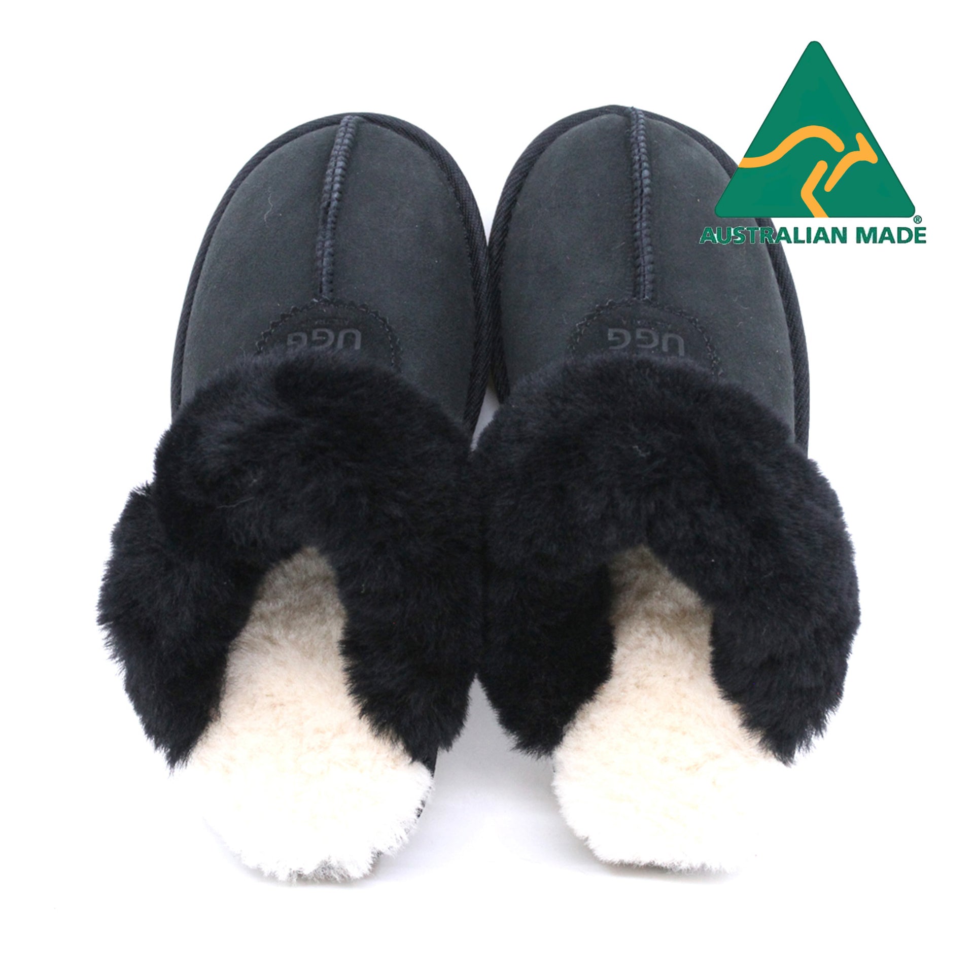 Australian Made - Carolina Ladies Scuff Uggs in Black view 7
