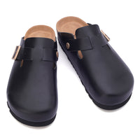 Smooth Leather Ugg Slippers, for women in Black view 10