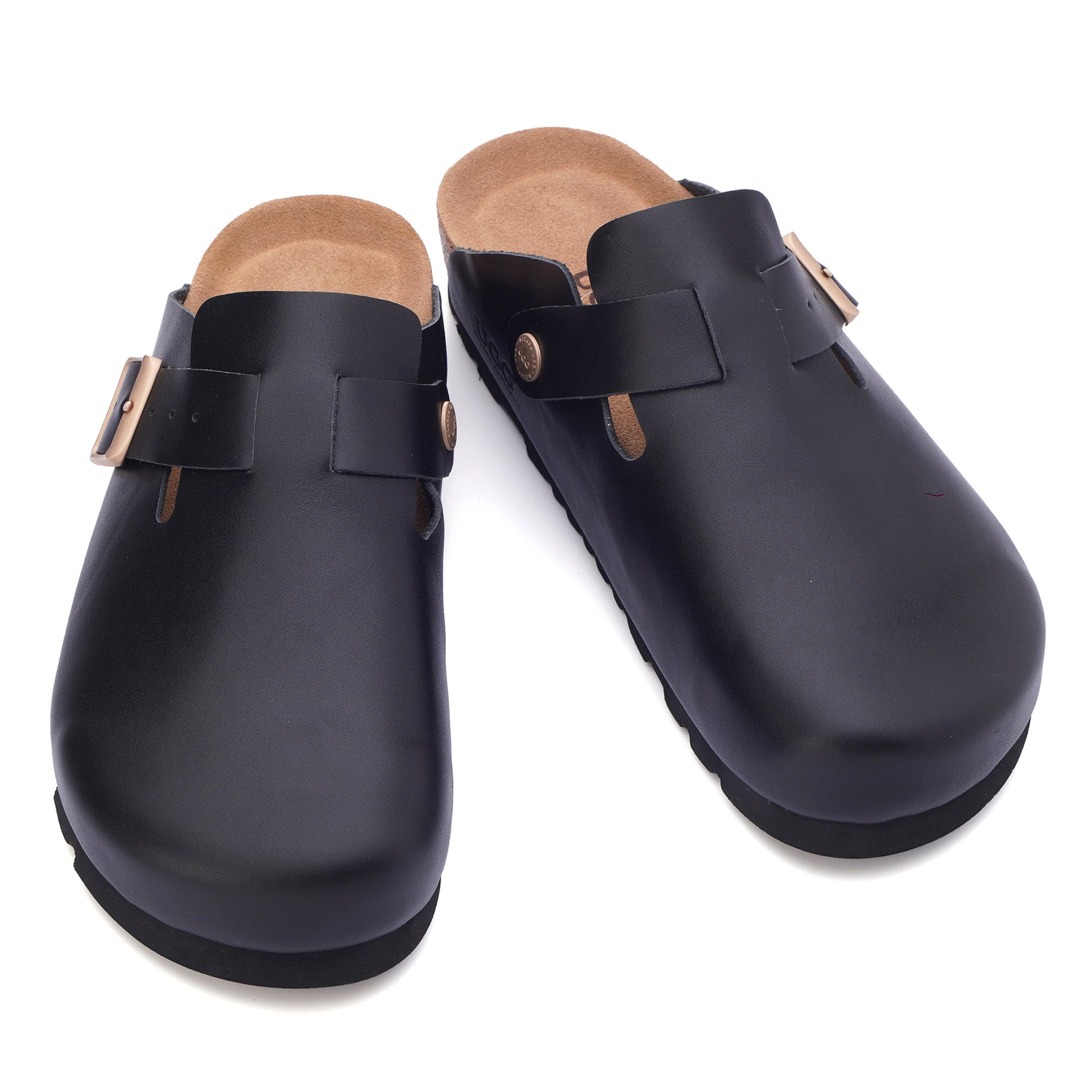 Smooth Leather Ugg Slippers, for women in Black view 10