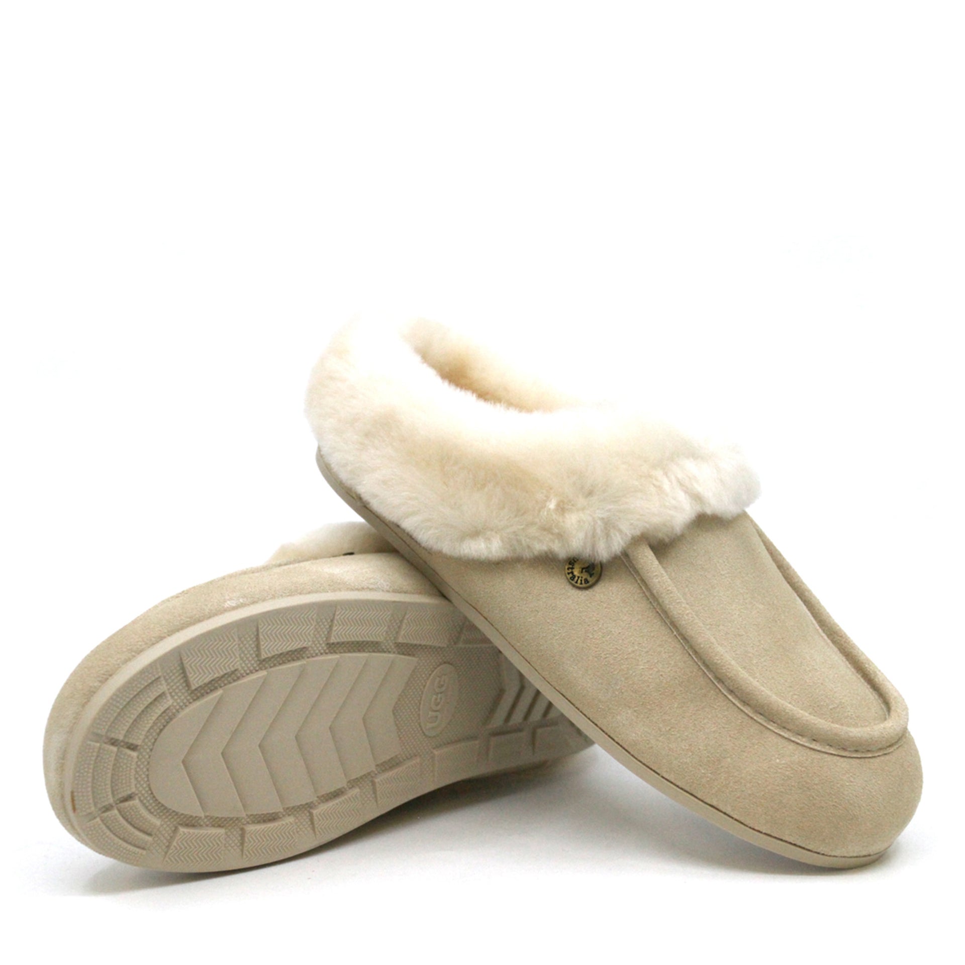 Fluffy Moccasin Uggs, for women in Light Butter view 5